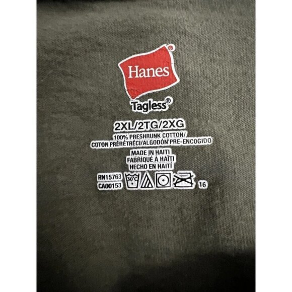 Big Dogs Army Green Double Graphic T-Shirt 2XL Novelty Funny Preshrunk Cotton - Picture 6 of 6